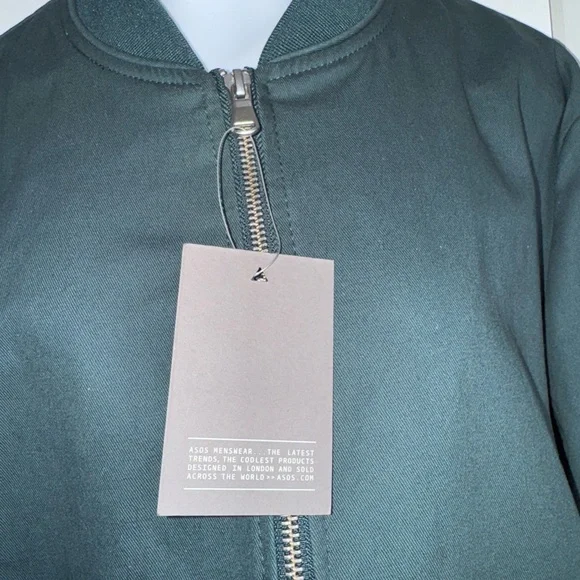 ASOS Green Bomber Jacket - Picture 3 of 8